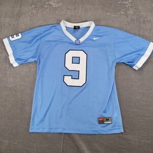 Kids Nike University of North Carolina Tar Heels Football Jersey #9 Blue Med